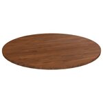 VIDAXL Dessus de table rond Marron fonce Ø70x1,5cm Chene massif traite