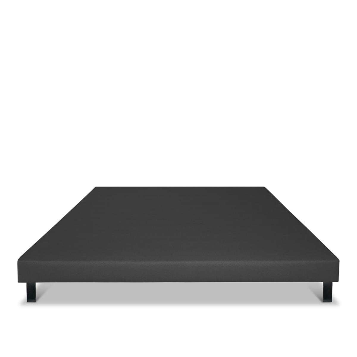 BELLECOUR BELLECOUR LITERIE | Sommier tapissier CAPUCINE | Epaisseur 13 cm | Gris anthracite (pieds non inclus)