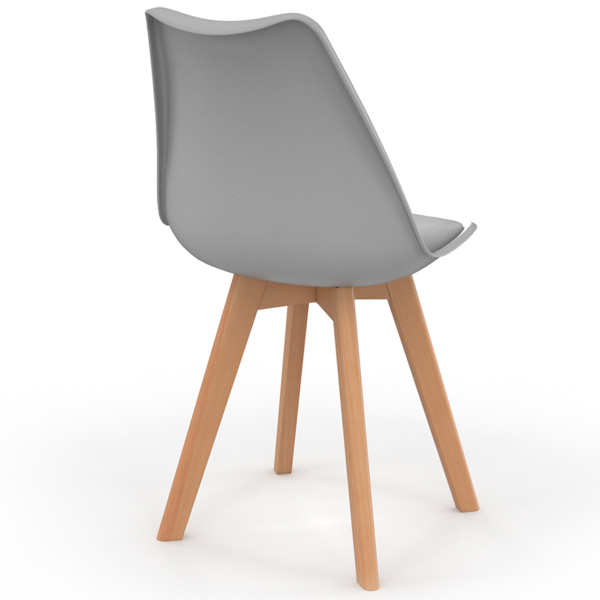 Voir la diapositive 4 : ID MARKET Lot de 6 chaises scandinaves sara blanc x2, gris clair x2 et patchworks multi-couleurs