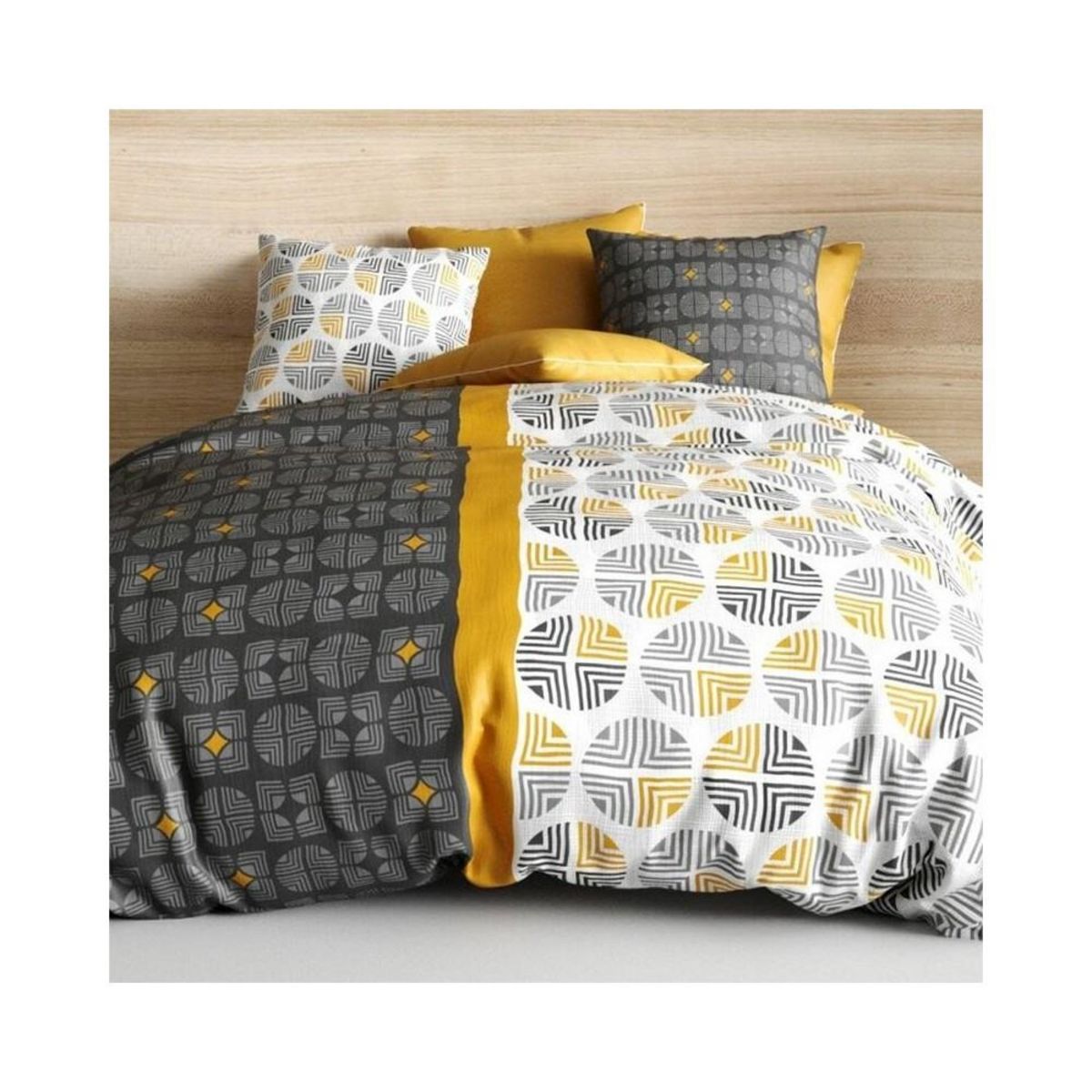 ATELIER DU COTON Parure 4 pièces Arturo 2 personnes coton 57 fils DH160