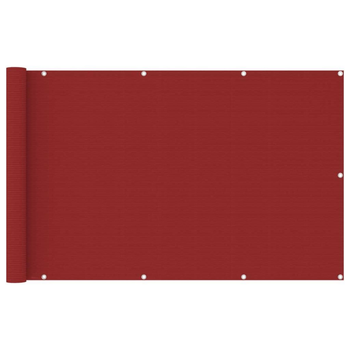 VIDAXL Ecran de balcon Rouge 120x600 cm PEHD