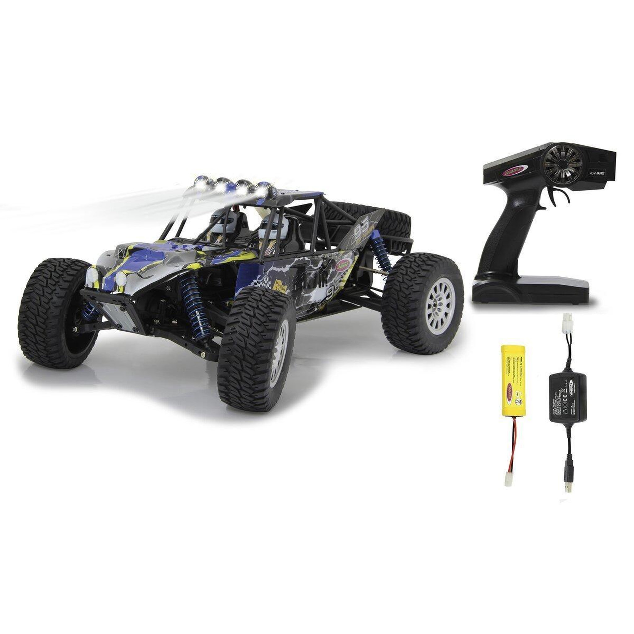 Voir la diapositive 3 : Jamara Dakar desertbuggy 4wd 1:10 nimh 2,4ghz avec led