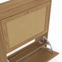 Voir la diapositive 6 : ID MARKET Vestiaire d'entrée HANAE meuble chaussures 2 portes effet naturel cannage