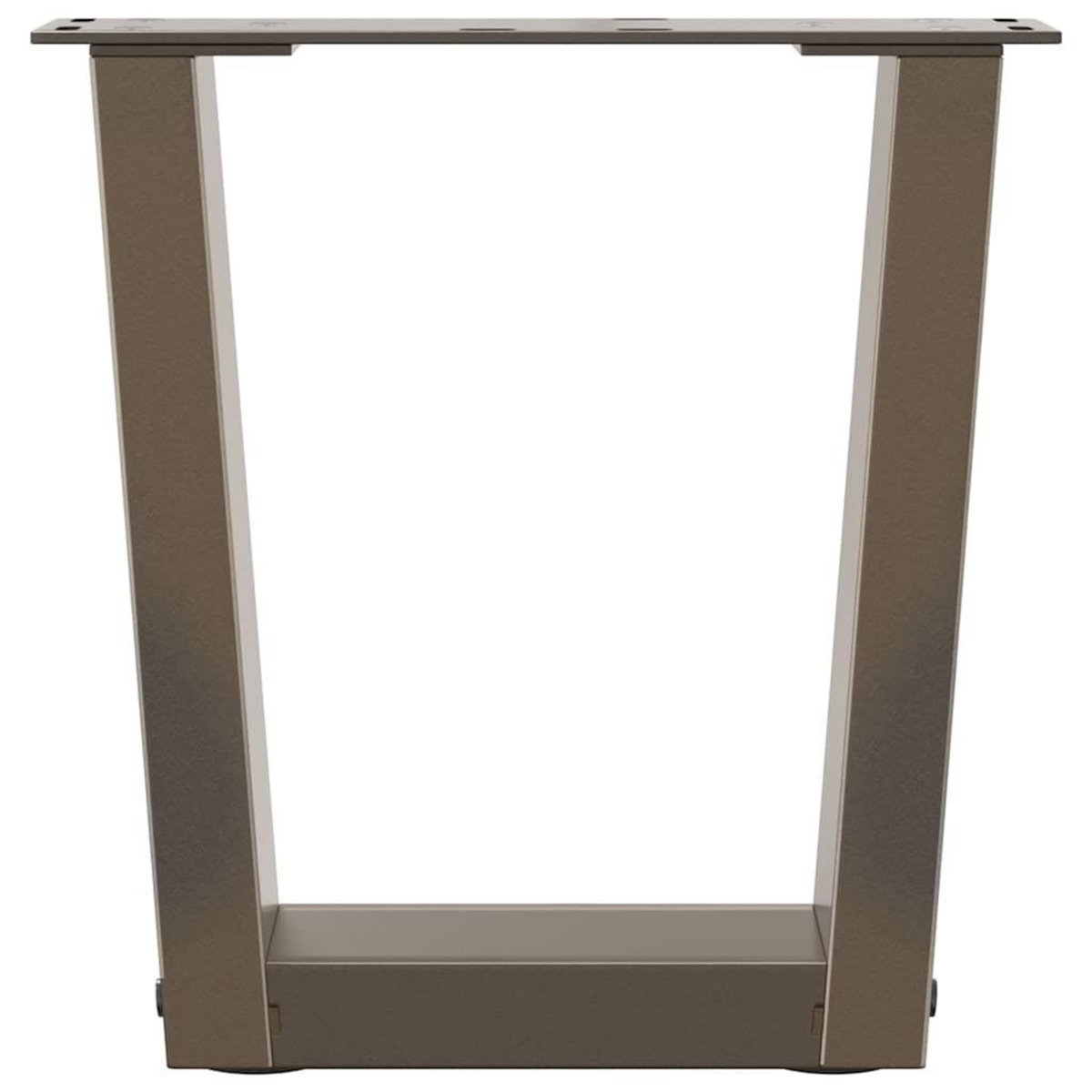 VIDAXL Pieds de table a manger forme V 2 pcs acier naturel acier