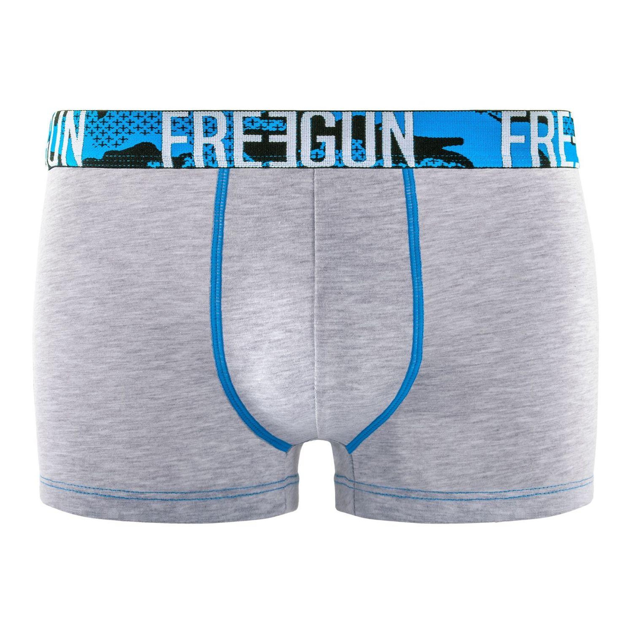 Voir la diapositive 4 : FREEGUN Lot de 4 boxers homme en coton