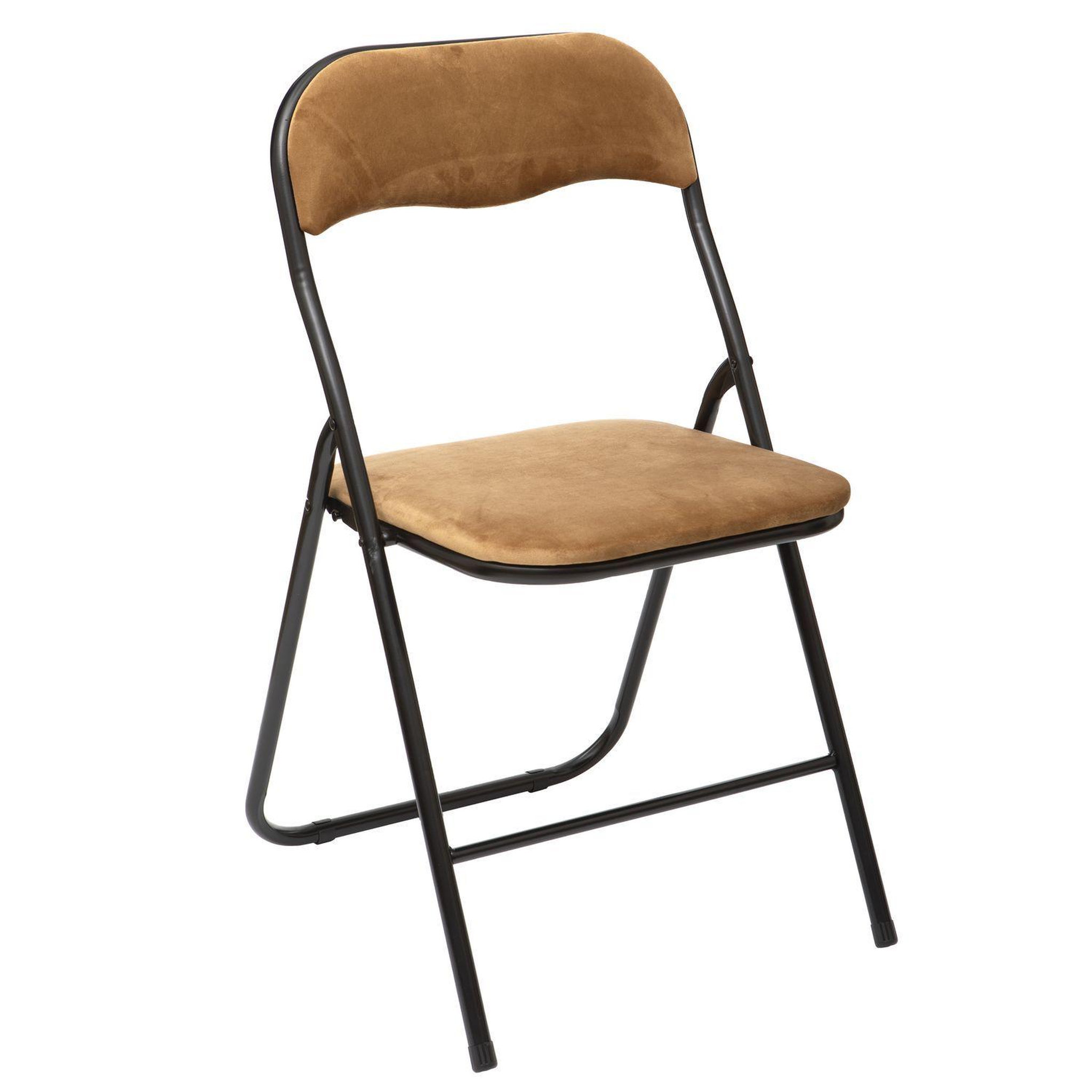 Voir la diapositive 5 : TOILINUX Lot de 6 chaises pliantes effet velours
