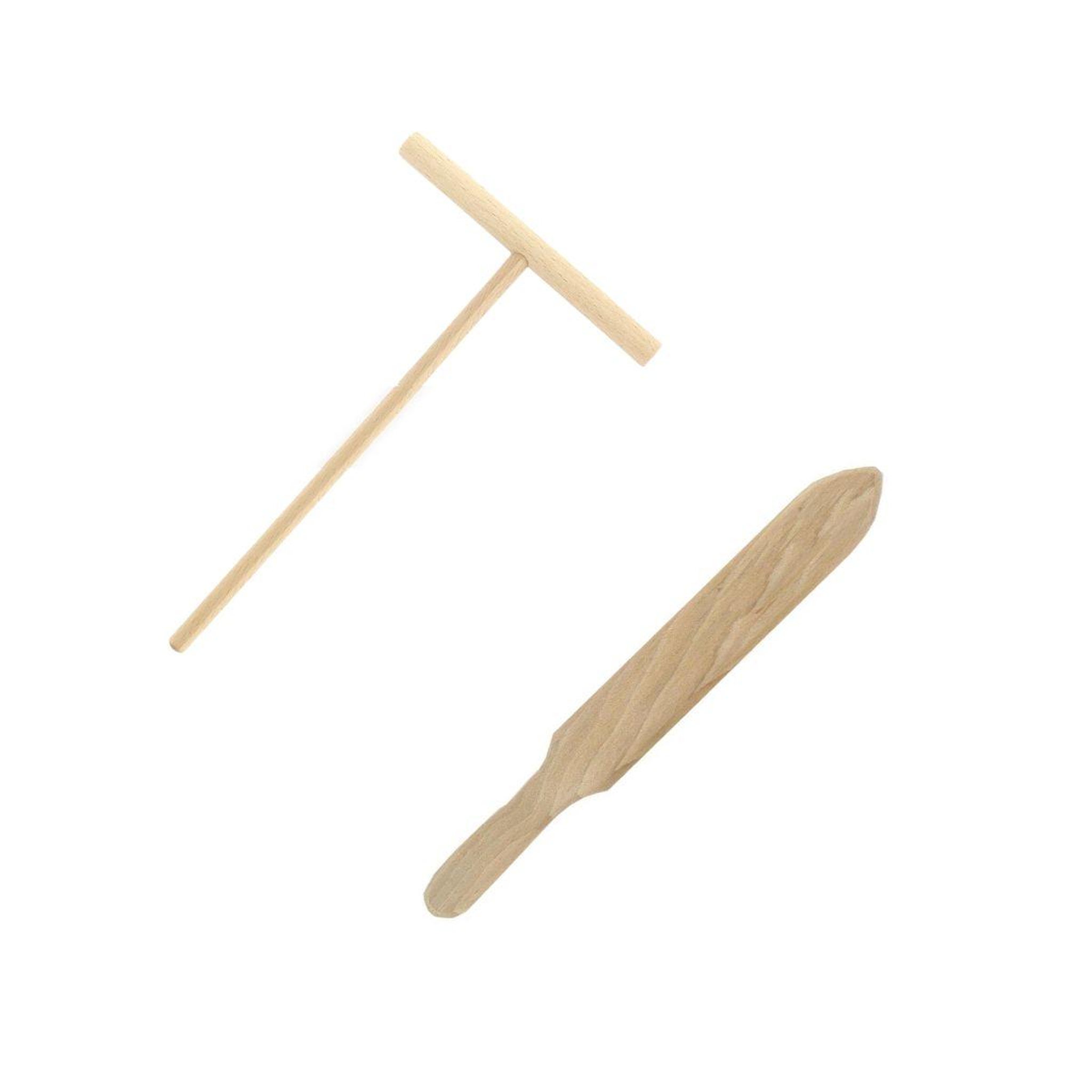 Fackelmann Ensemble de 2 ustensiles en bois pour crêpes fackelmann wood edition