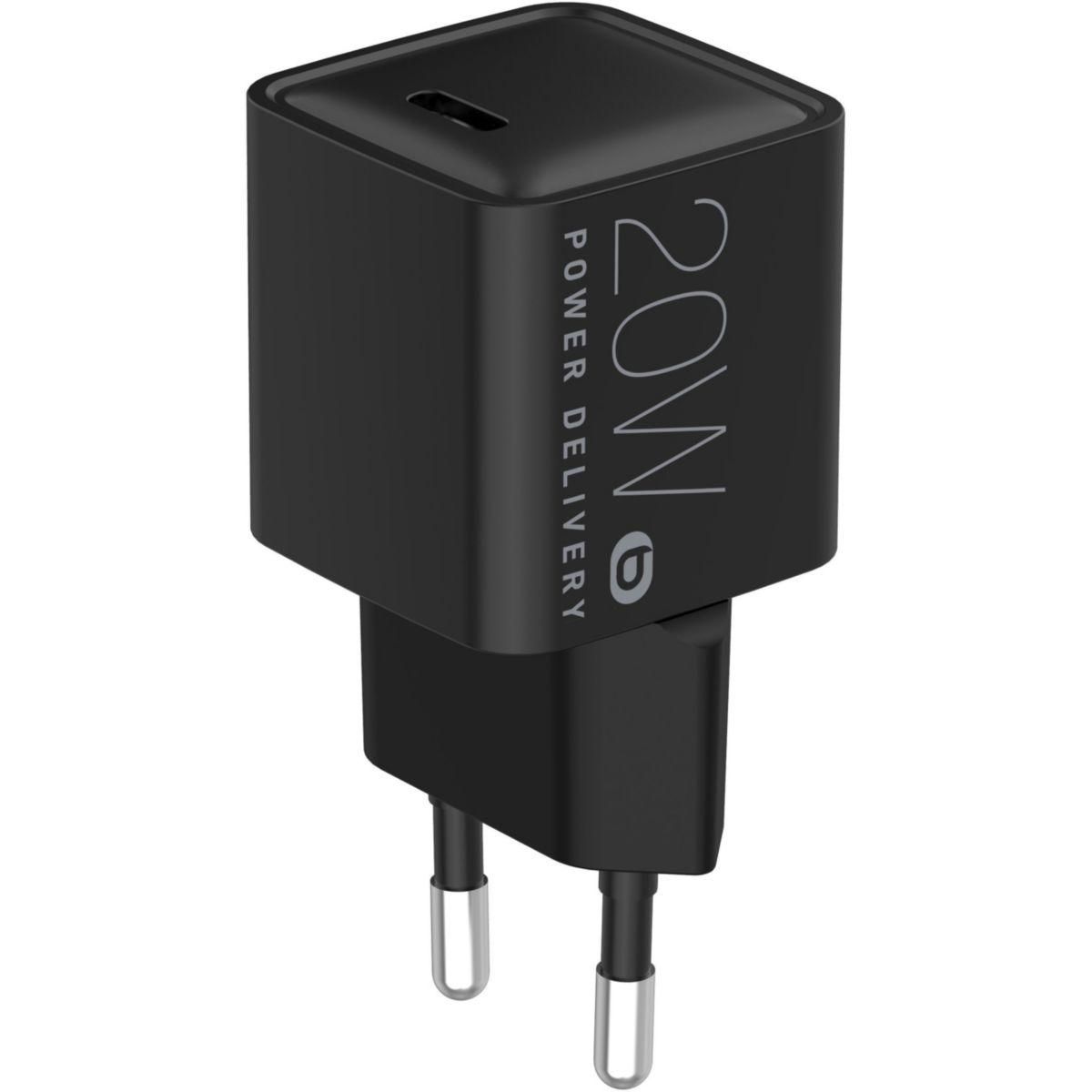 ESSENTIEL B Chargeur 20W PowerDelivery USB-C Noir
