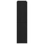 Voir la diapositive 5 : VIDAXL Etagere a chaussures noir 60x25x100 cm bois d'ingenierie