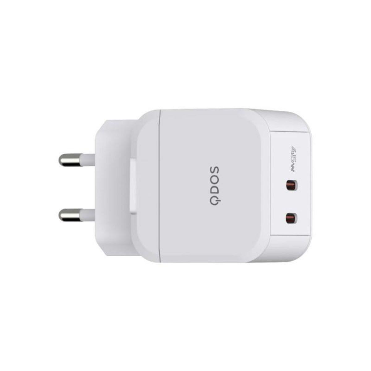 Qdos Chargeur QDOS PowerCube Double USB Type C 45W Blanc