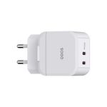 Qdos Chargeur QDOS PowerCube Double USB Type C 45W Blanc
