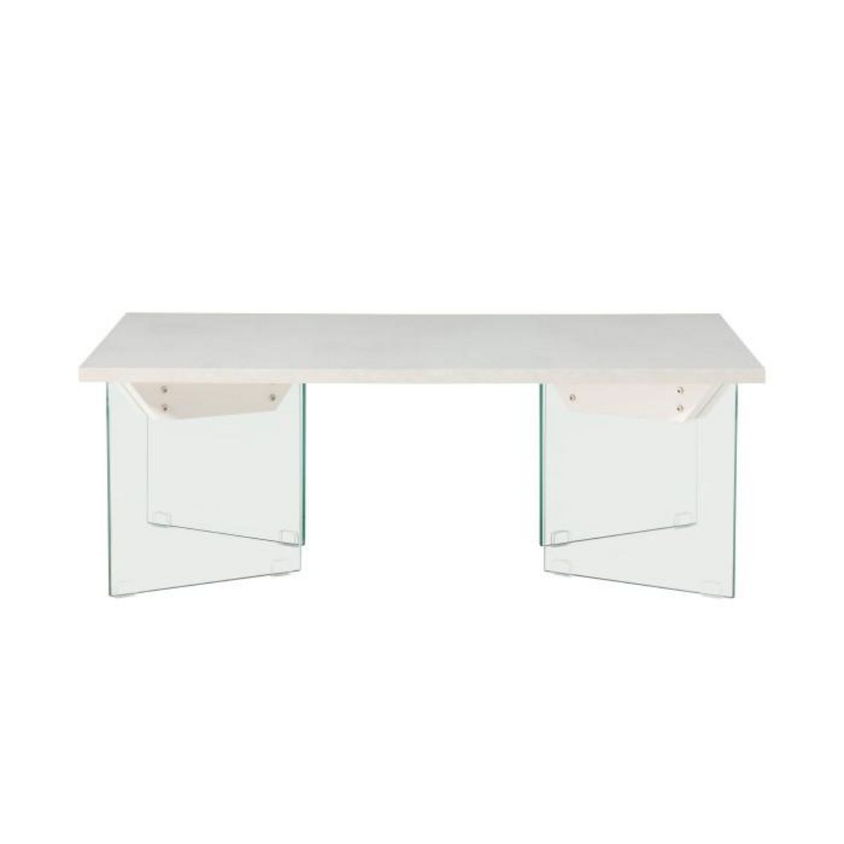 Paris Prix Table Basse en Verre  Ester  120cm Blanc