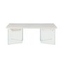 Voir la diapositive 2 : Paris Prix Table Basse en Verre  Ester  120cm Blanc