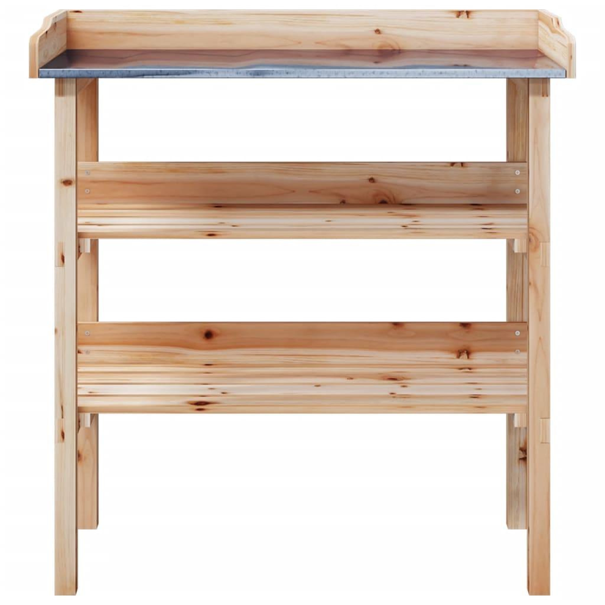 Voir la diapositive 4 : VIDAXL Table a plantes avec etageres 78x38x82,5cm bois de sapin solide