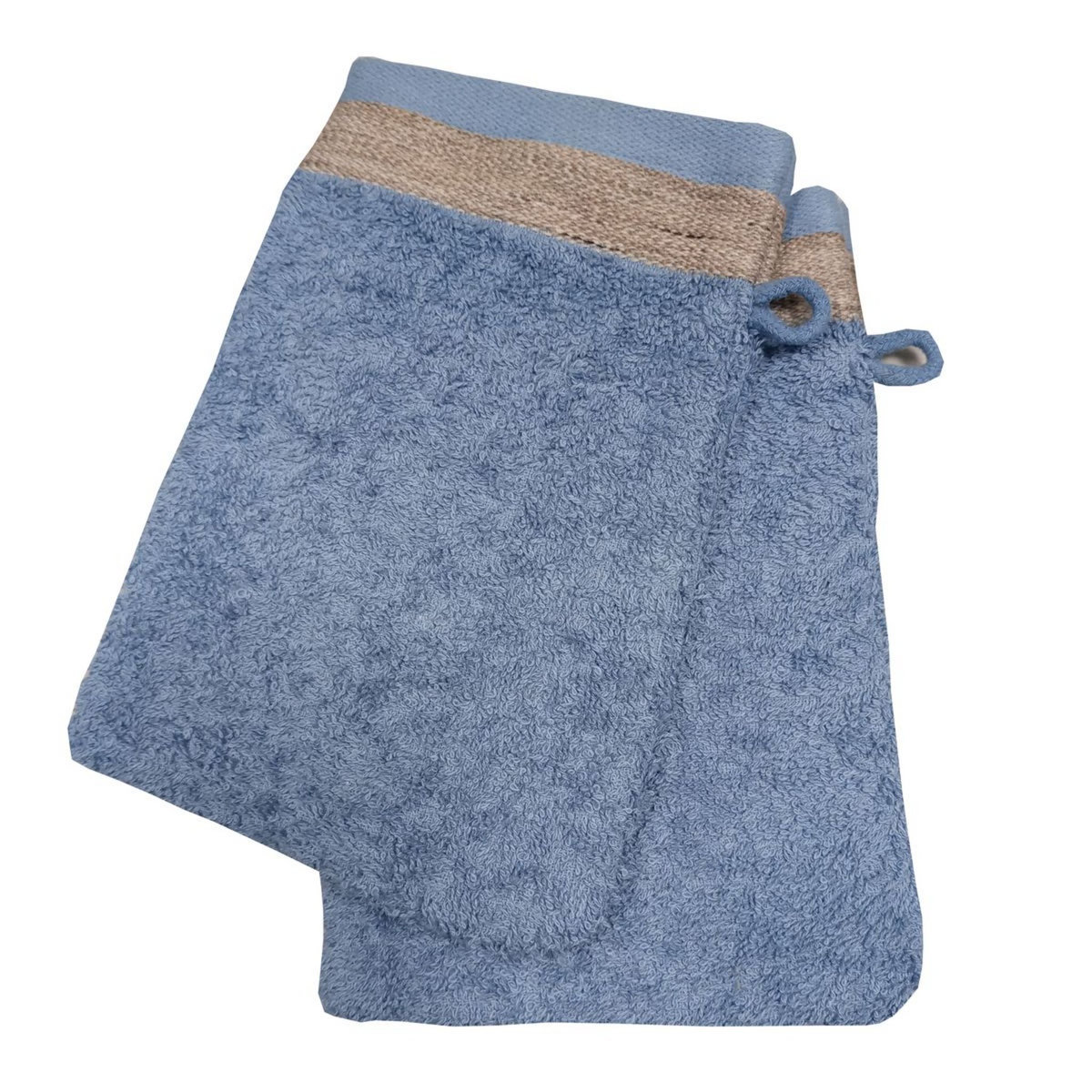 ACTUEL Lot 2 Gants de toilette fantaisies en coton 450gr/m²