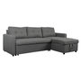 Voir la diapositive 2 : Paris Prix Canapé d'Angle Convertible Tissu  Corto  221cm Gris