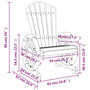 Voir la diapositive 6 : VIDAXL Chaises de jardin Adirondack lot de 2 bois de sapin massif
