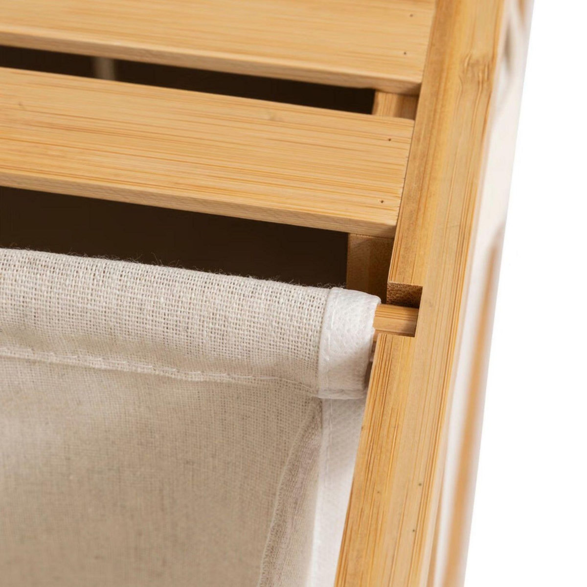 FIVE Étagère avec 1 panier à linge et 2 paniers de rangement TIDY BOX - Beige