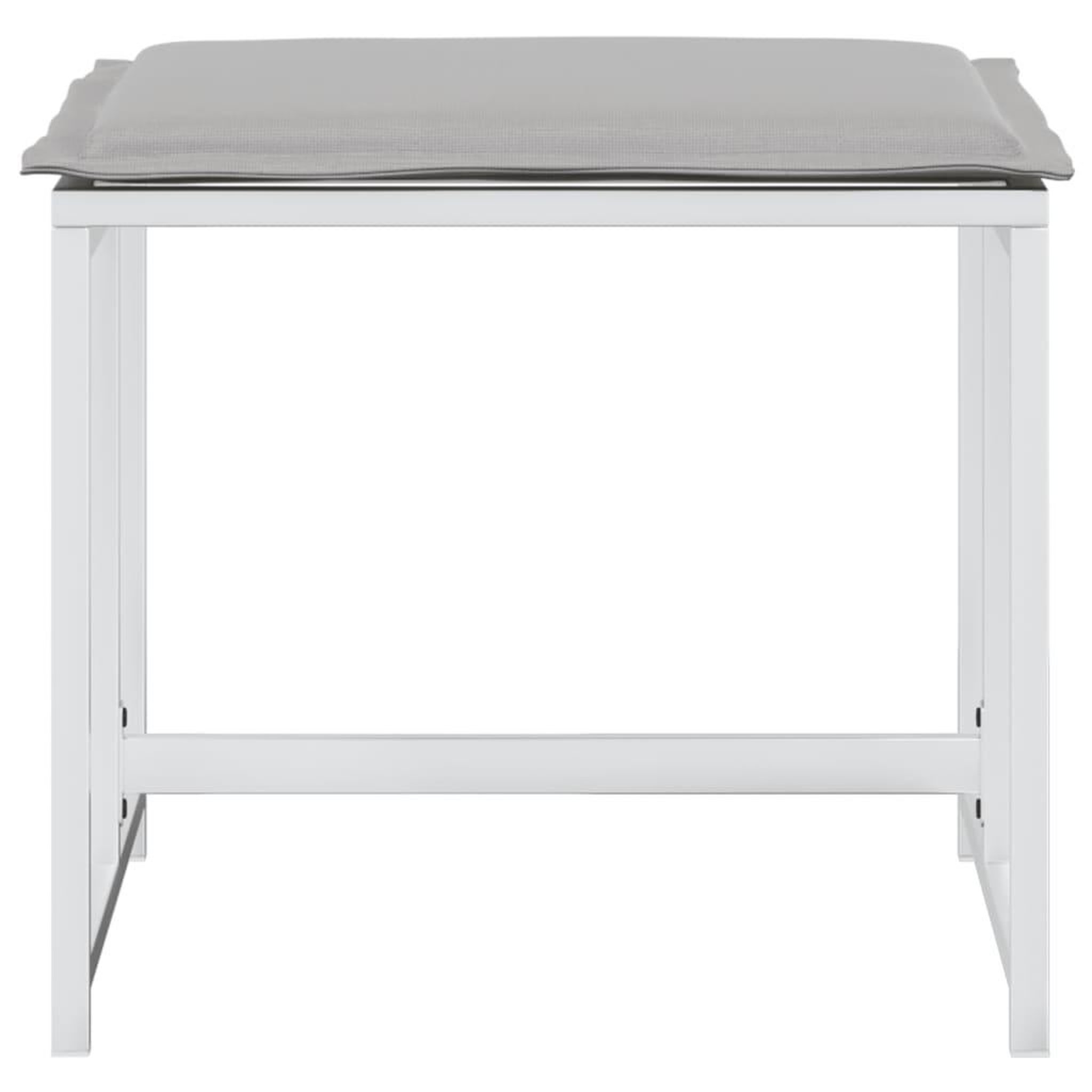 Voir la diapositive 4 : VIDAXL Tabourets de jardin avec coussins 4pcs blanc acier et textilene