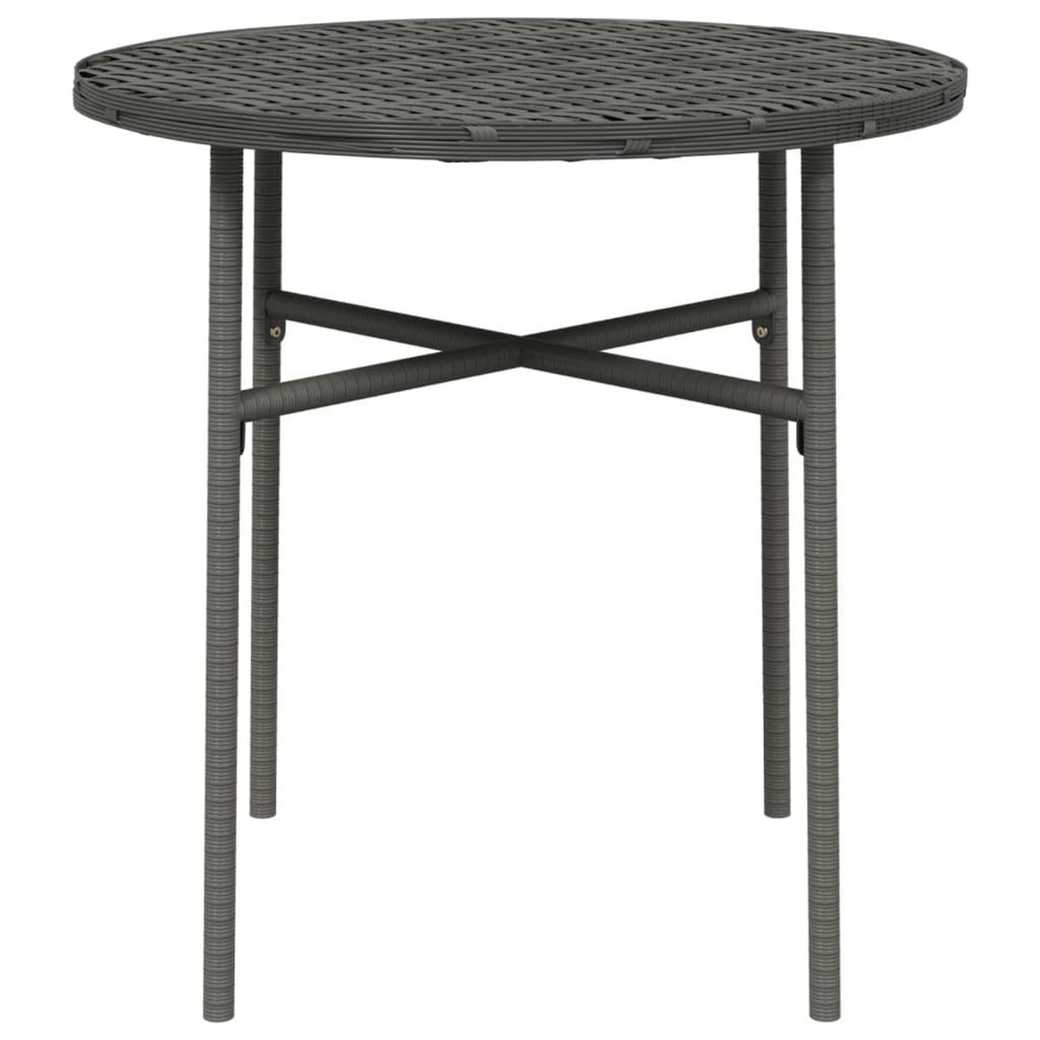 Voir la diapositive 3 : VIDAXL Table a the Gris 45 cm Resine tressee