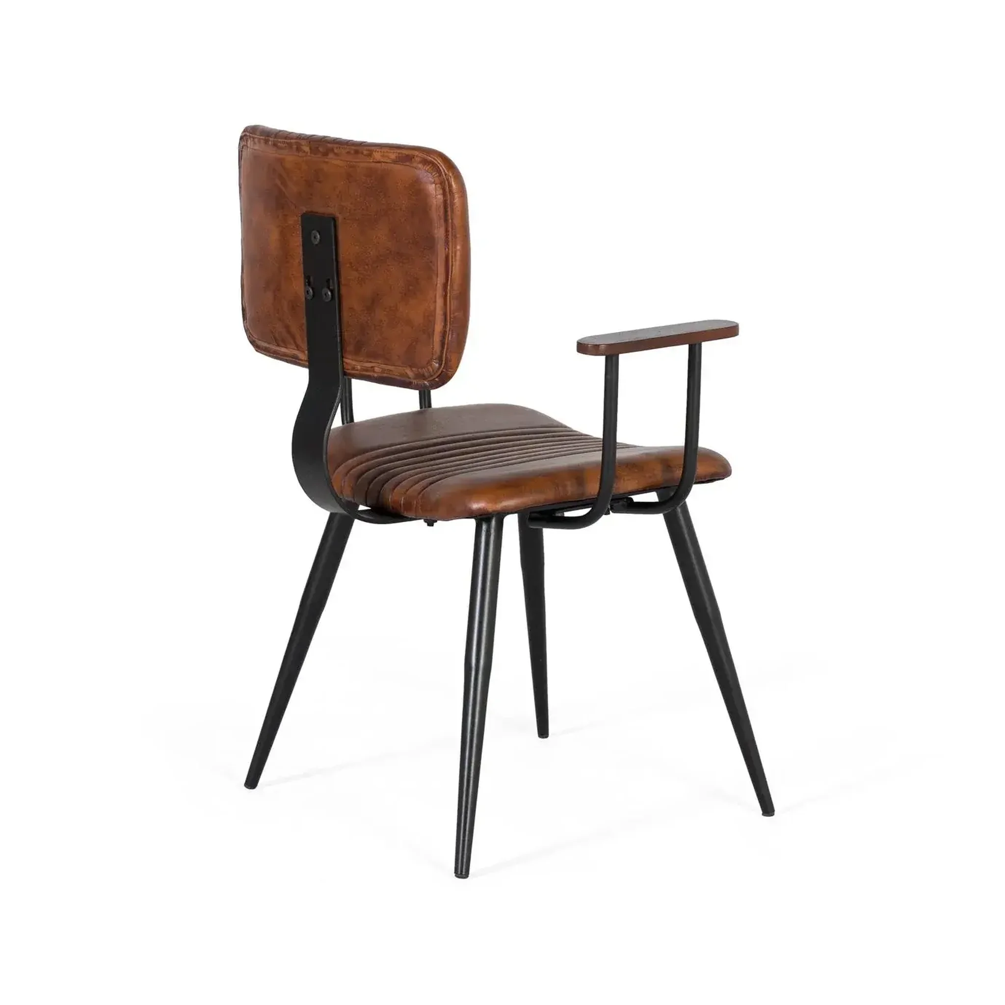 Voir la diapositive 4 : GINER Y COLOMER SL Lot de 2 chaises de cuir bovina 57 cm style vintage industriel