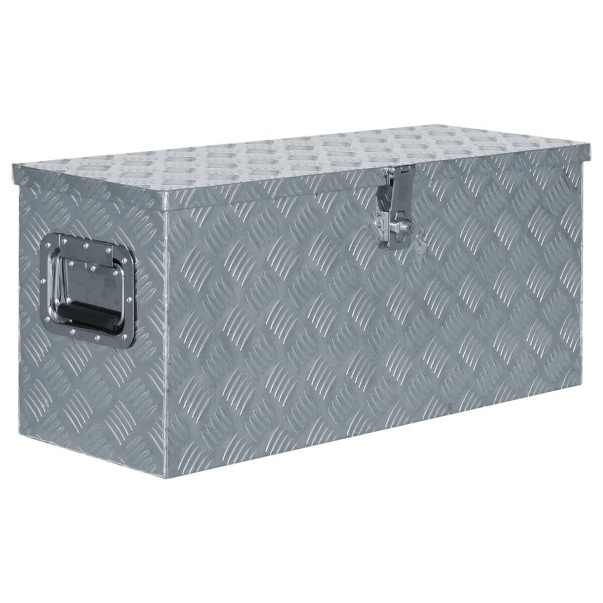 VIDAXL Boîte en aluminium 80 x 30 x 35 cm Argente