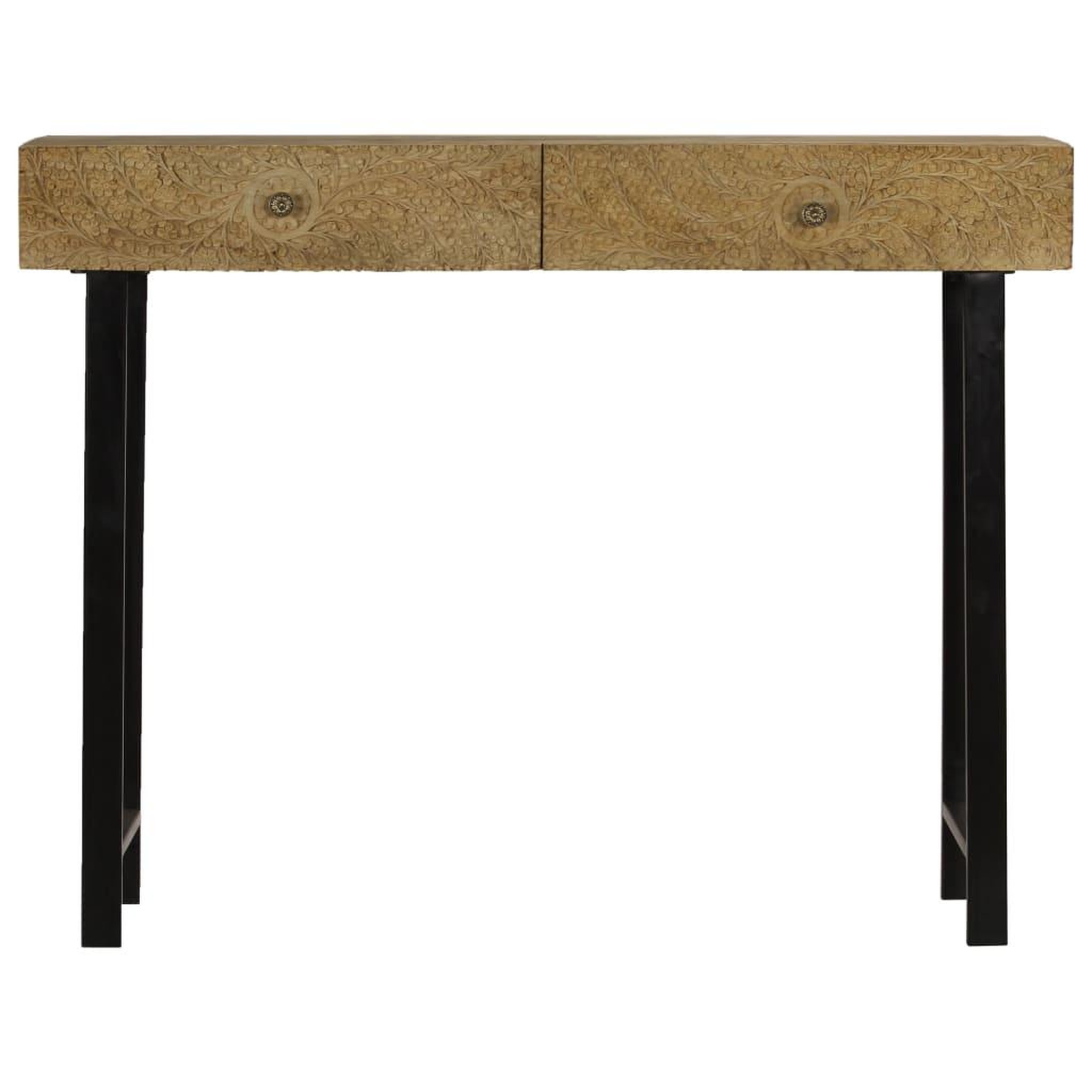 Voir la diapositive 3 : VIDAXL Table console Bois de manguier massif 102x30x79 cm