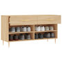 Voir la diapositive 4 : VIDAXL Banc a chaussures chene sonoma 102x35x55 cm bois d'ingenierie