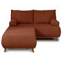 Voir la diapositive 1 : BEST MOBILIER Cristal - canapé 3 places - convertible avec coffre et grand pouf - en velours texturé