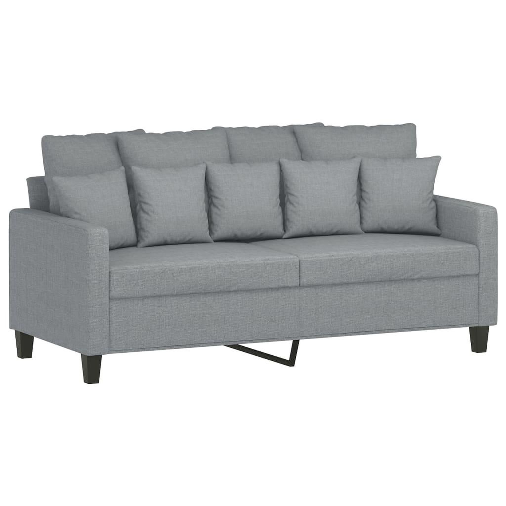 Voir la diapositive 2 : VIDAXL Canape a 2 places Gris clair 140 cm Tissu