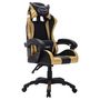 Voir la diapositive 3 : VIDAXL Fauteuil de jeux video avec LED RVB Dore et noir Similicuir