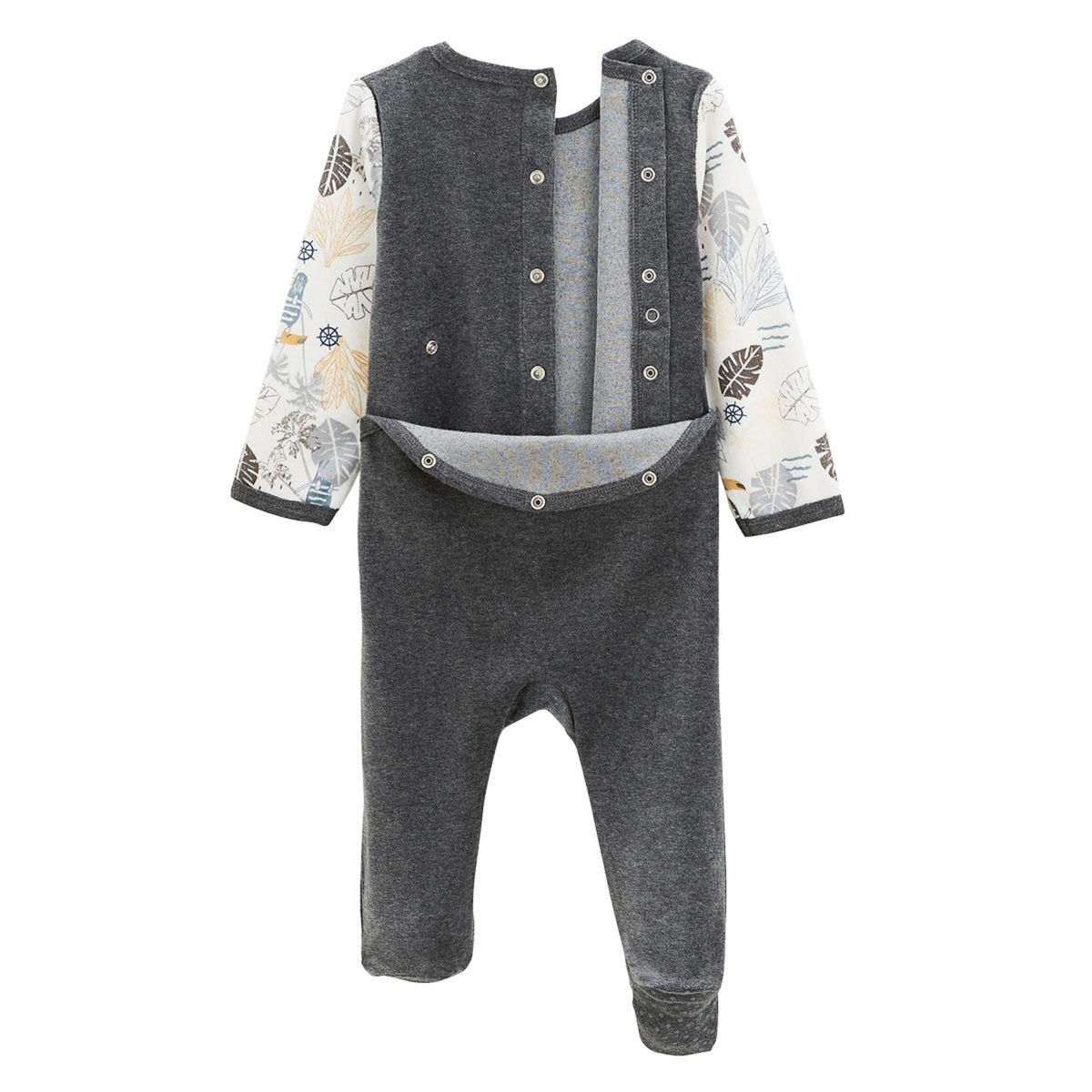 Petit Béguin Pyjama bébé en velours Touctouc