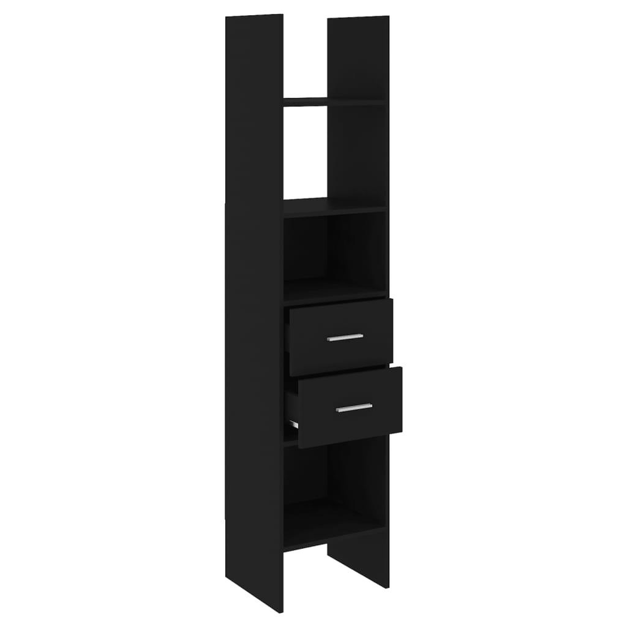 Voir la diapositive 3 : VIDAXL Bibliotheque Noir 40x35x180 cm Bois d'ingenierie