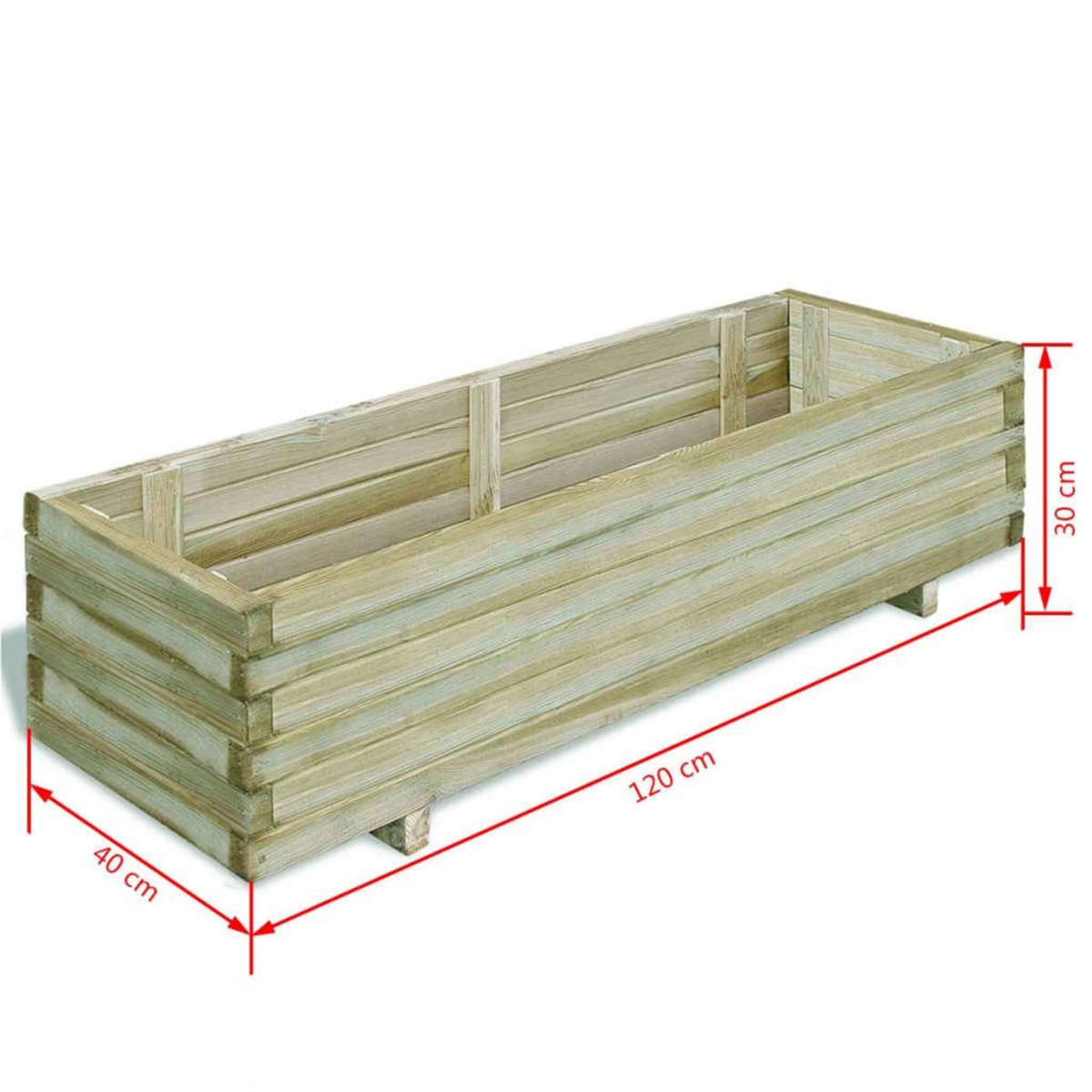 VIDAXL Lit sureleve 120 x 40 x 30 cm Bois Rectangulaire