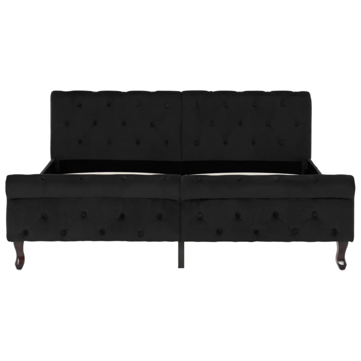 VIDAXL Cadre de lit sans matelas noir velours 160x200 cm