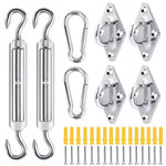 LINXOR Kit de fixation en acier inoxydable pour voile d'ombrage
