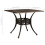 Voir la diapositive 6 : VIDAXL Table de jardin Bronze 90x90x73 cm Aluminium coule