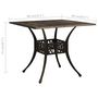 Voir la diapositive 6 : VIDAXL Table de jardin Bronze 90x90x73 cm Aluminium coule