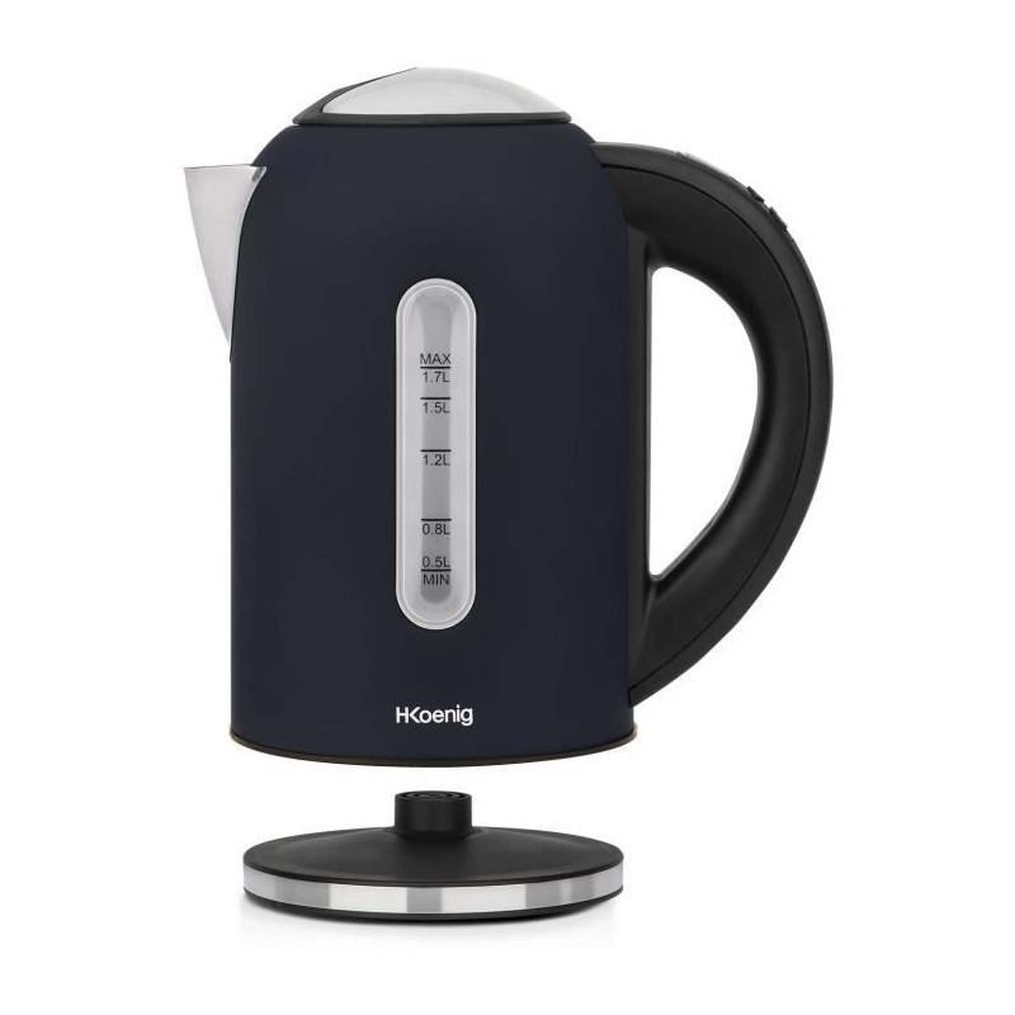 Voir la diapositive 4 : HKOENIG Bouilloire programmable - HKoeNIG - Boe56 - 1,7L - 2200 W - Température réglable - Ecran LCD - Bleu nuit mat et acier inoxydab