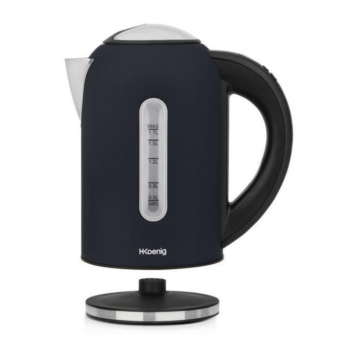 HKOENIG Bouilloire programmable - HKoeNIG - Boe56 - 1,7L - 2200 W - Température réglable - Ecran LCD - Bleu nuit mat et acier inoxydab