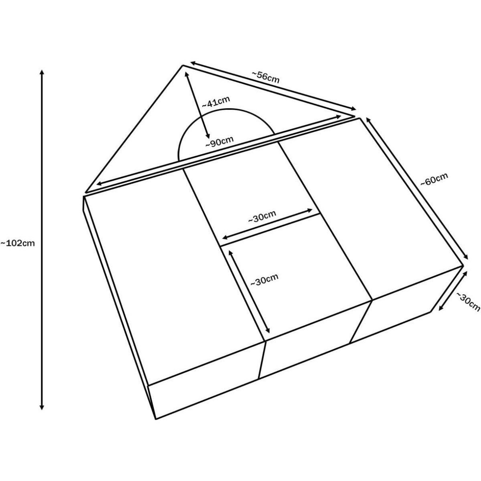 Voir la diapositive 2 : VELINDA Petit château - lot de 11 blocs en mousse pour le jeu blanc