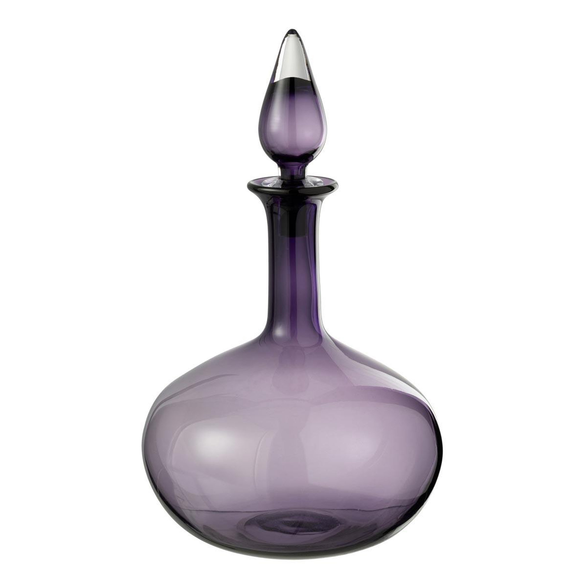 J-LINE Vase bouchon en verre  herschel  33cm mauve