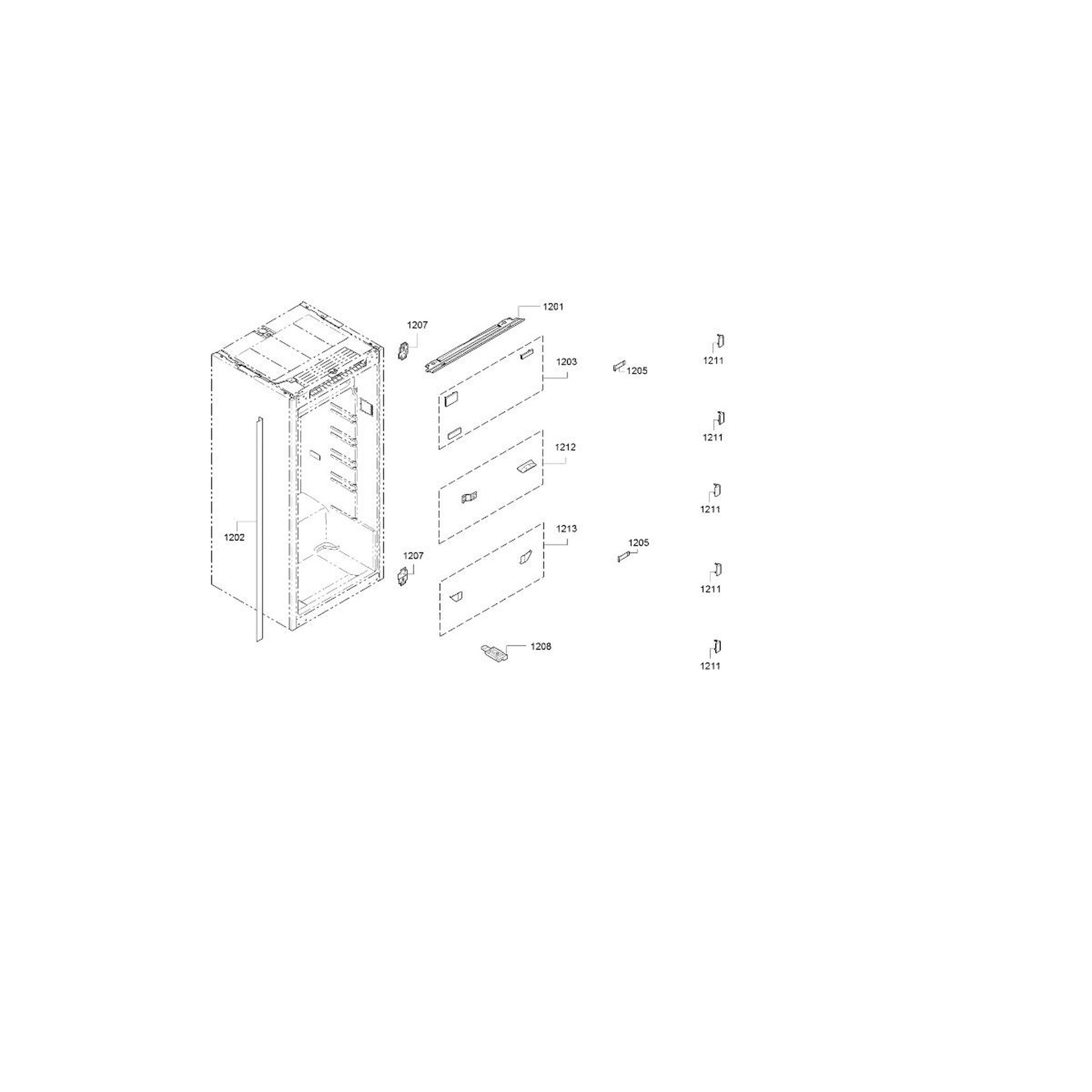 Voir la diapositive 3 : Siemens Réfrigérateur 1 porte intégrable à glissières 310l blanc - ki81rvfe0