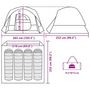 Voir la diapositive 6 : VIDAXL Tente de camping de cabine 4 personnes vert impermeable