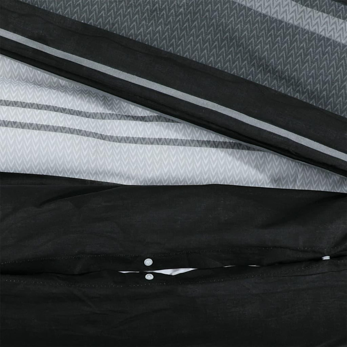 VIDAXL Ensemble de housse de couette noir et blanc 140x200 cm Coton