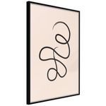 Paris Prix Affiche Murale Encadrée  Winding Road. Coloris disponibles : Noir, Jaune