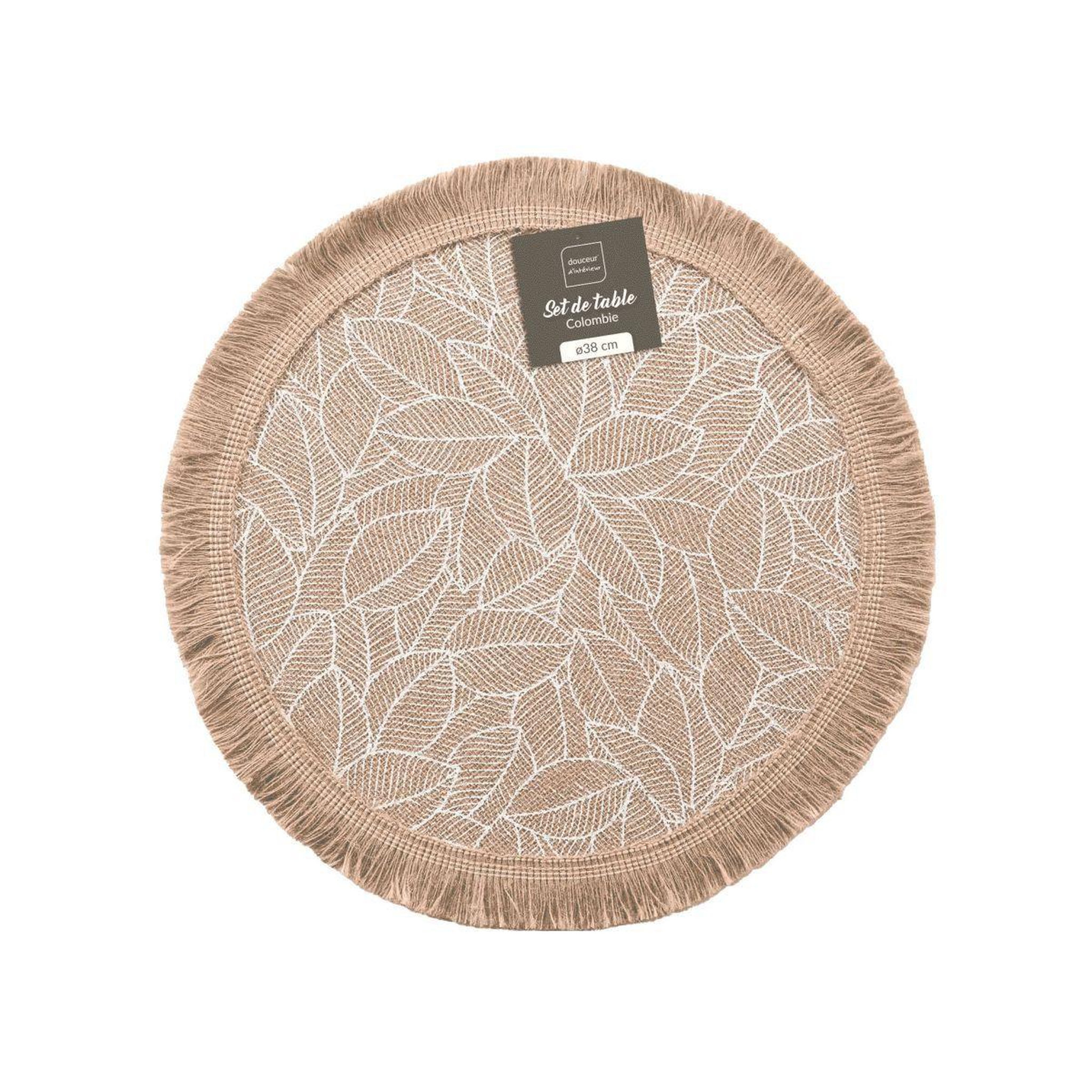 Voir la diapositive 3 : Douceur d'Intérieur Set de Table en Jute  Colombie  38cm Naturel