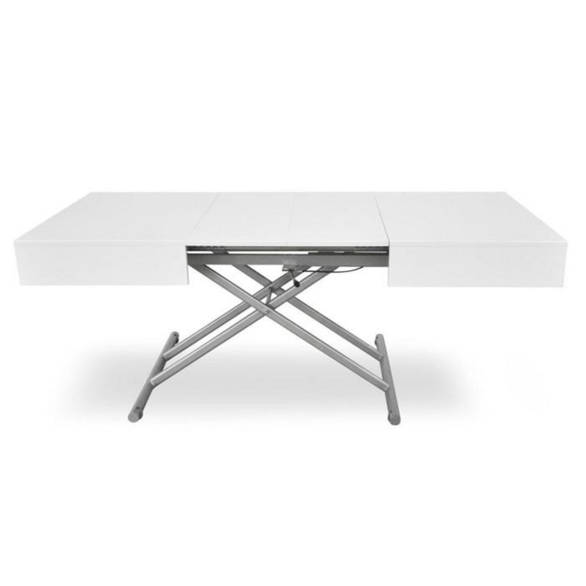 Paris Prix Table Basse Relevable  Lift  120-190cm Blanc