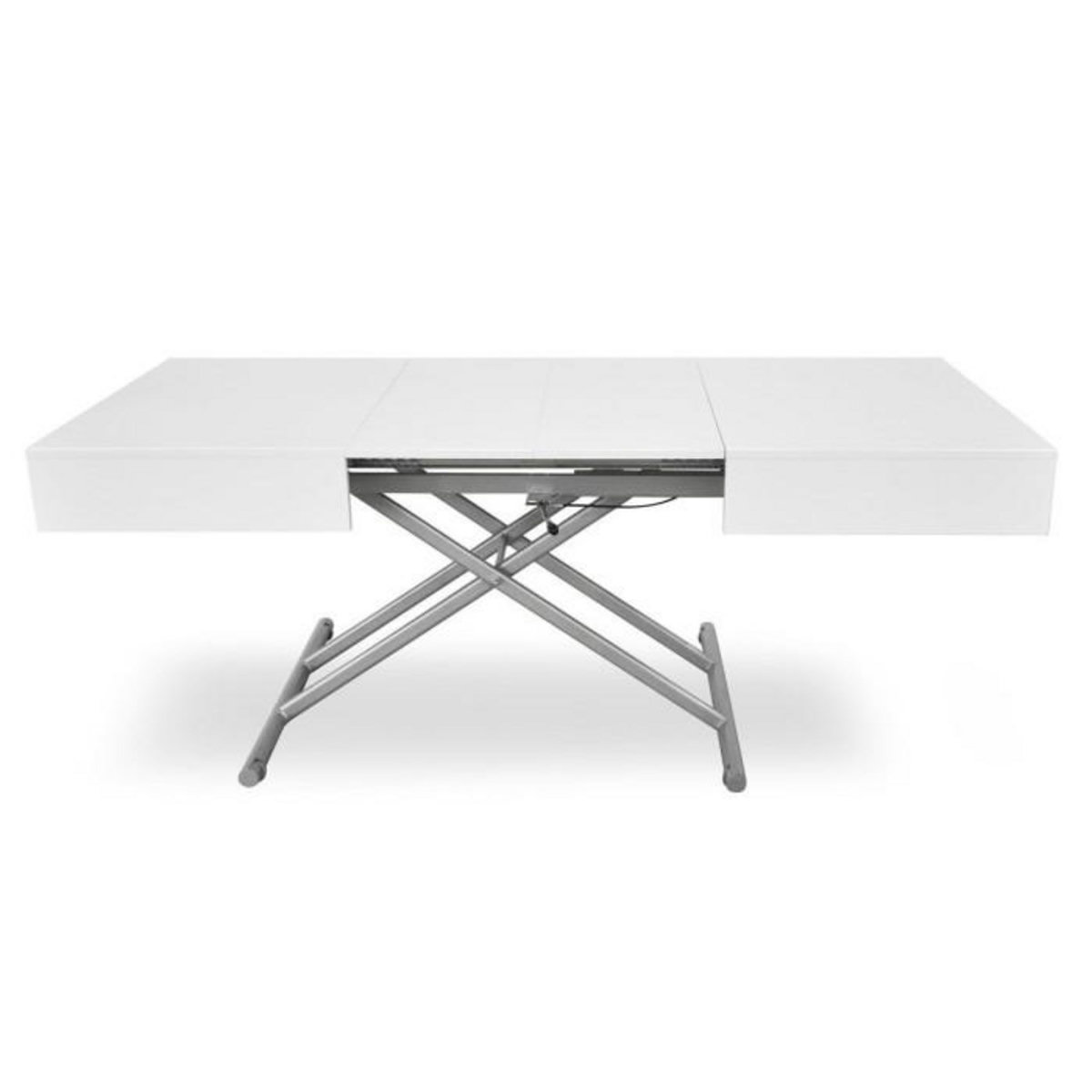 Paris Prix Table Basse Relevable  Lift  120-190cm Blanc