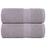 Voir la diapositive 1 : VIDAXL Serviettes de visage 2 pcs gris 30x30 cm 360 g m² 100% coton